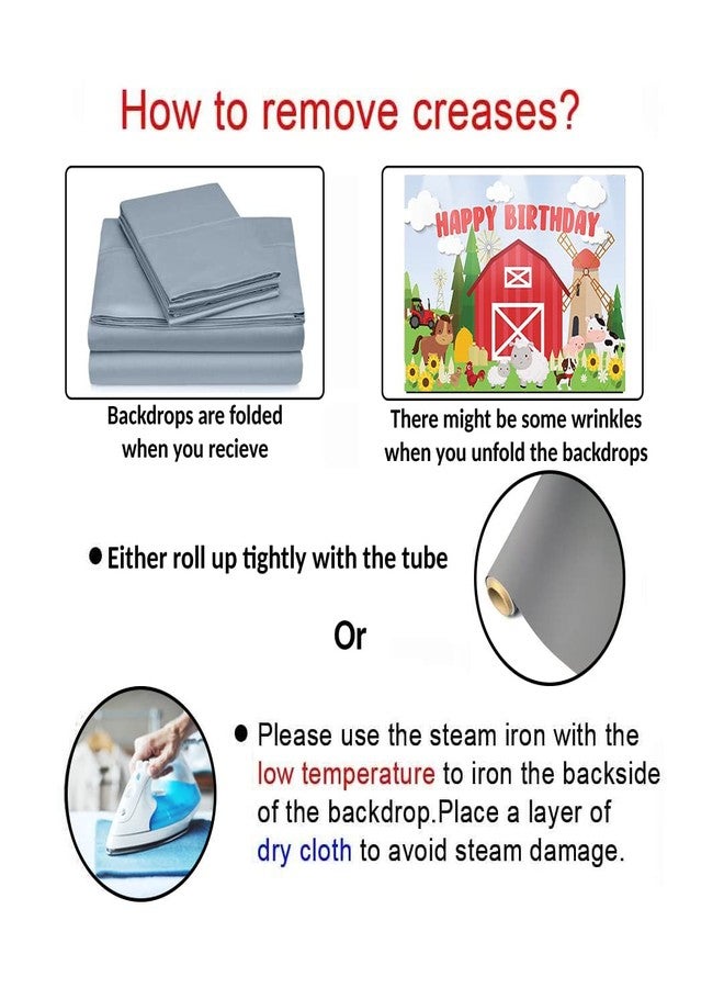 ثيم ماي بارتي مستلزمات حفلات عيد ميلاد مستوحاة من المزرعة، زينة حفلات مستوحاة من المزرعة مع خلفية عيد ميلاد سعيد (7 أقدام × 5 أقدام) - Image 2